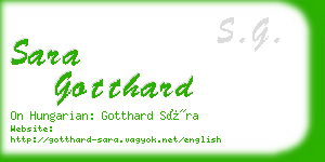 sara gotthard business card